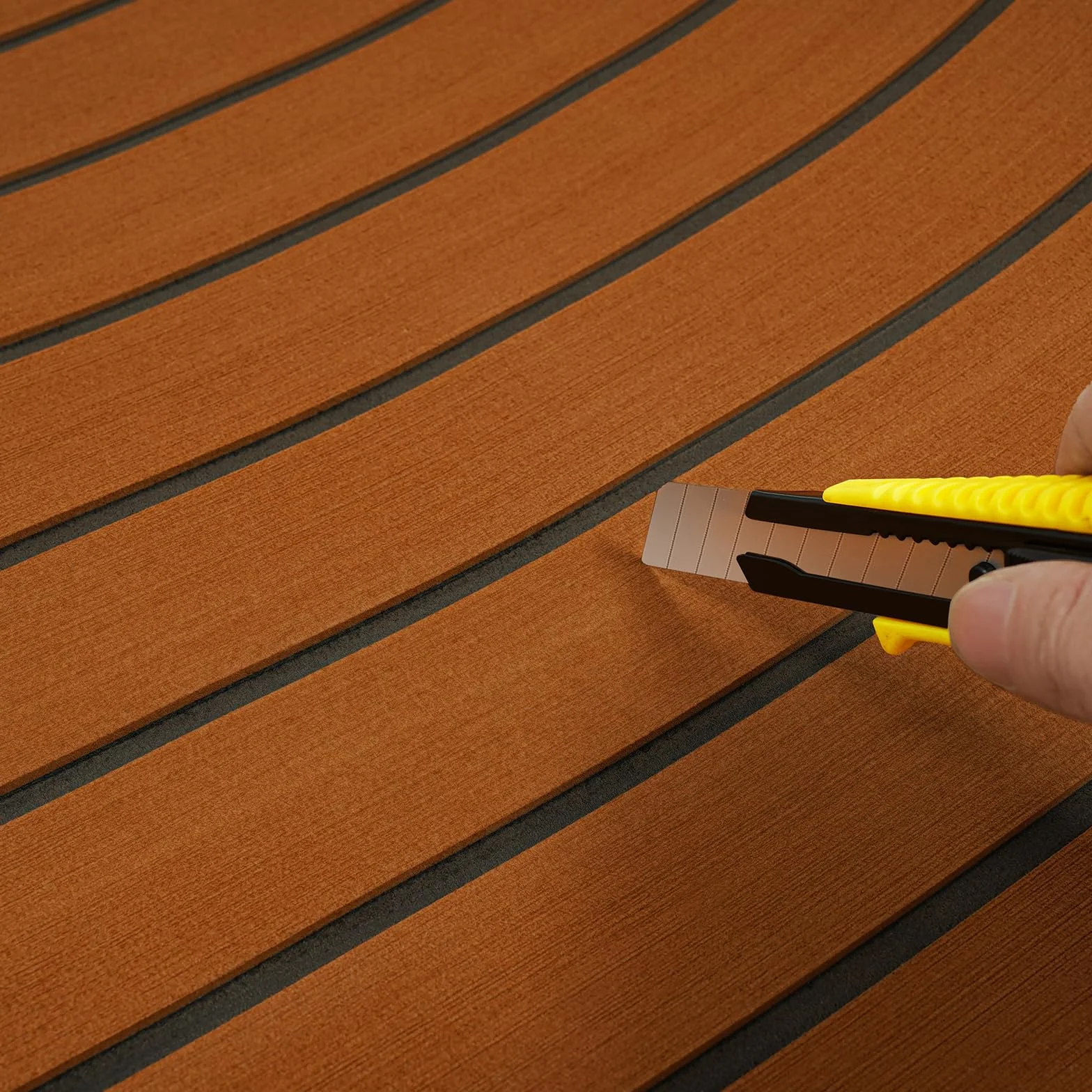 240 x 90 cm Eva Teak Schiuma per pavimento fai da te, autoadesivo, flessibile, flessibile, antiscivolo, in teak, per barche yacht 6 mm