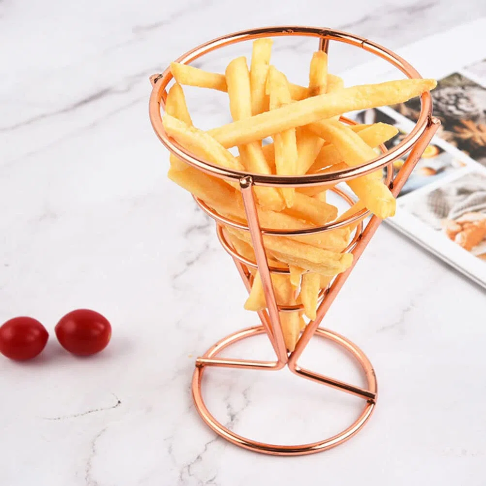 UKCOCO 2pezzi Portaconi per Fritte Inossidabile per Snacks e Antipasti Speciali Come Matrimoni e Snack