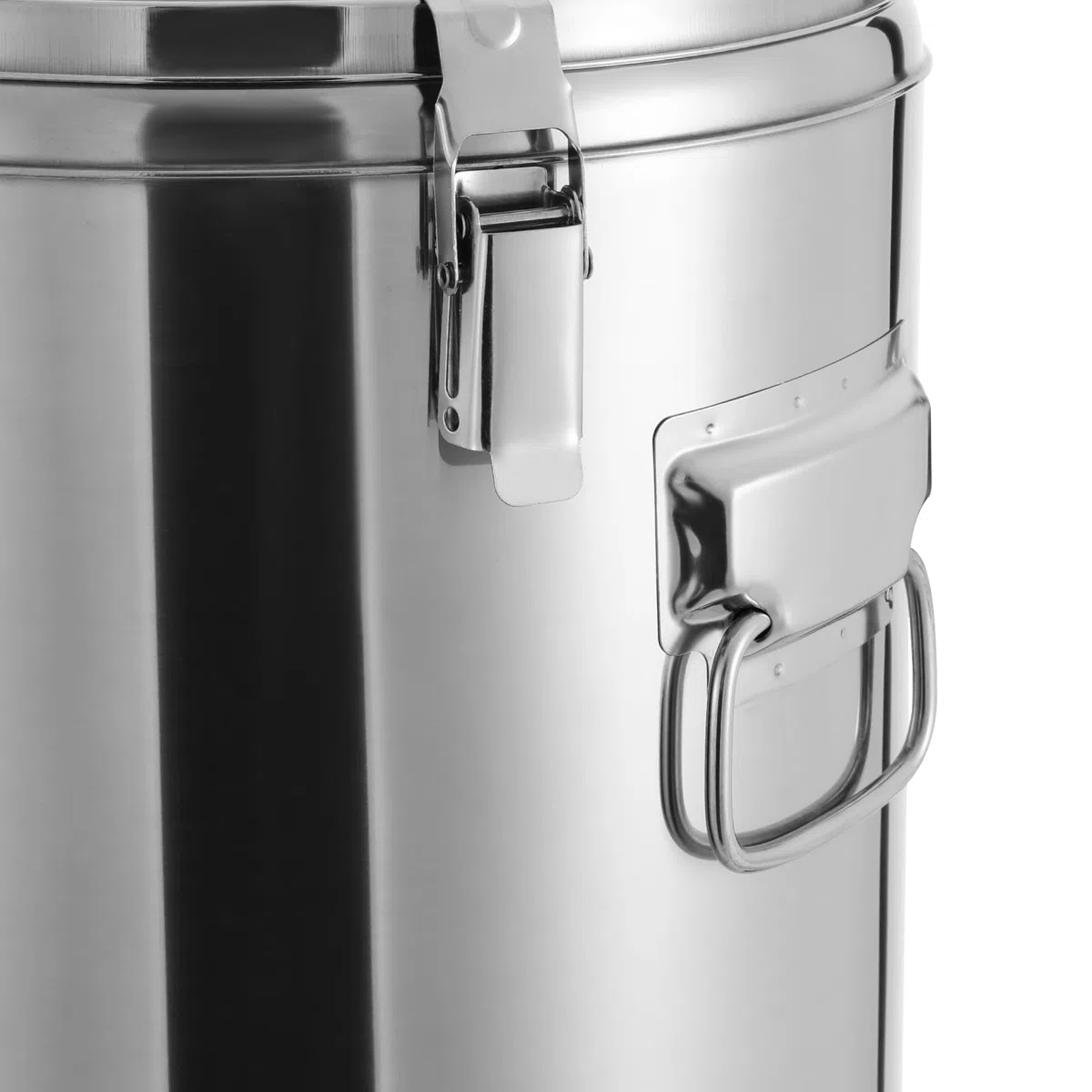 Trasporto, contenitore termico professionale, in acciaio inox, 20/30 l, con maniglie, coperchio con anello in gomma e chiusura di serraggio, grande pentola calda isolata (30 l)