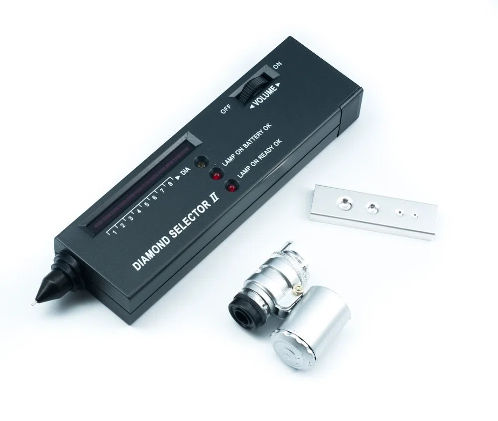 QUMOX Strumento di misurazione portatile Diamond Selector II V2 + lente di ingrandimento 60X LED