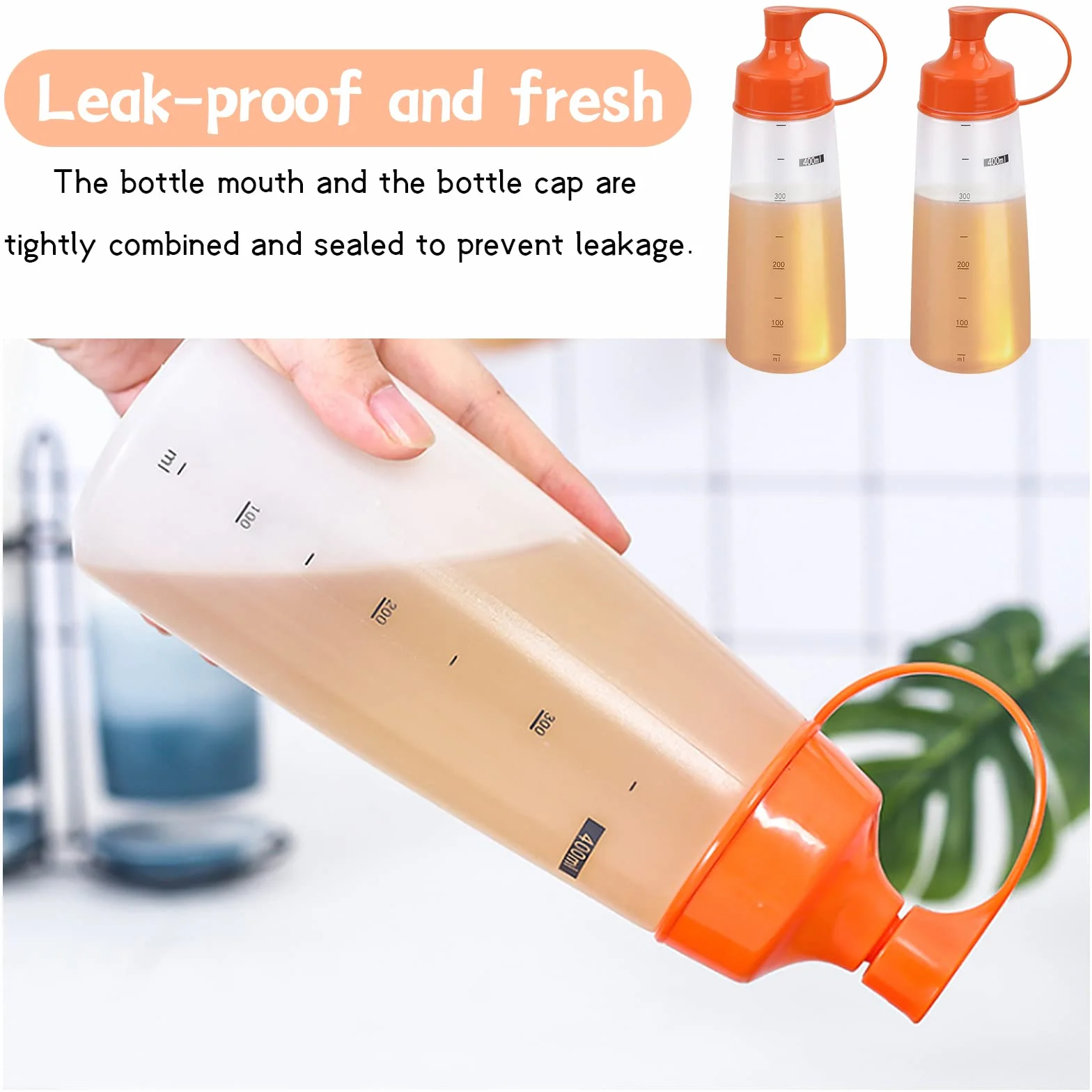 2 Pzi 400ml Bottiglie per Salse Bottiglie Condimento da Spremere Flacone Dosatore con Tappi Dispenser Condimenti in Plastica per Salsa Senza Liquidi BPA per Ketchup Maionese Senape Salsa Piccante Olio