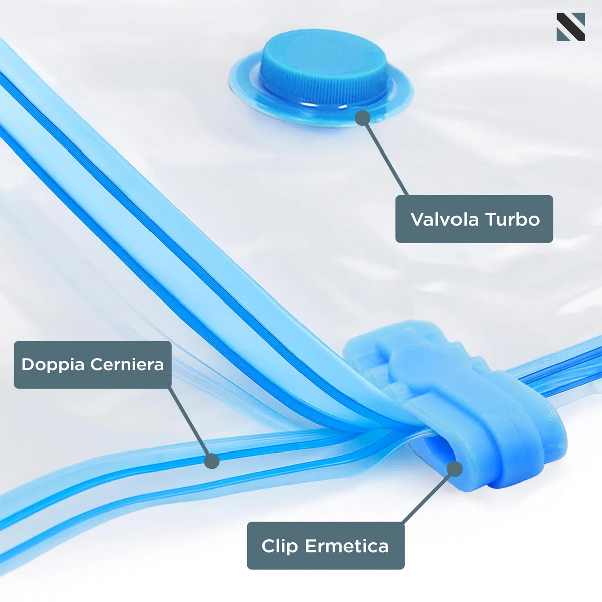 Sacchetti Sottovuoto Vestiti con Pompa Manuale, Buste Salvaspazio per Valigia, Zaino e Armadio, Sacchi Compressione Piumoni, Coperte e Abiti, Riutilizzabili e Resistenti