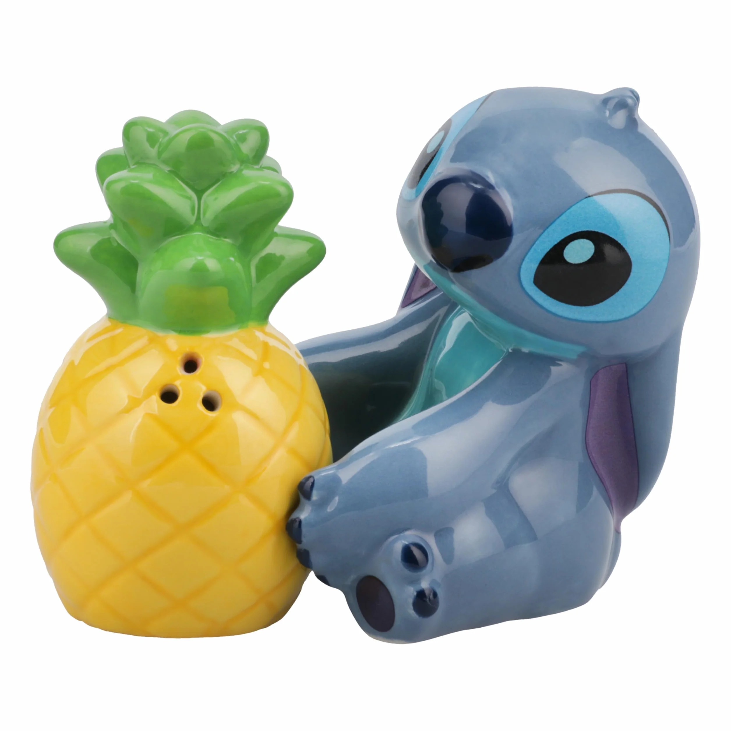 Set di sale e pepe con motivo Stitch e ananas, con licenza ufficiale Disney Lilo & Stitch, set in ceramica per cucina e decorazione della casa, regalo di inaugurazione della casa | Paladone