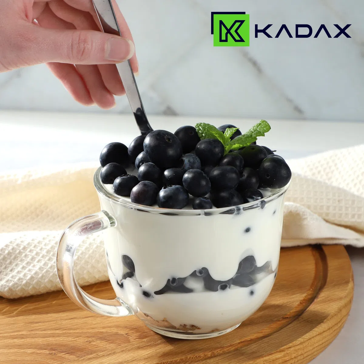 KADAX Bicchieri da tè con manico, set di tazze in vetro da 480ml, bicchieri da caffè lavabili in lavastoviglie, per bevande calde e fredde, tazze da caffè, bicchieri per succhi, tazze in vetro (480ml