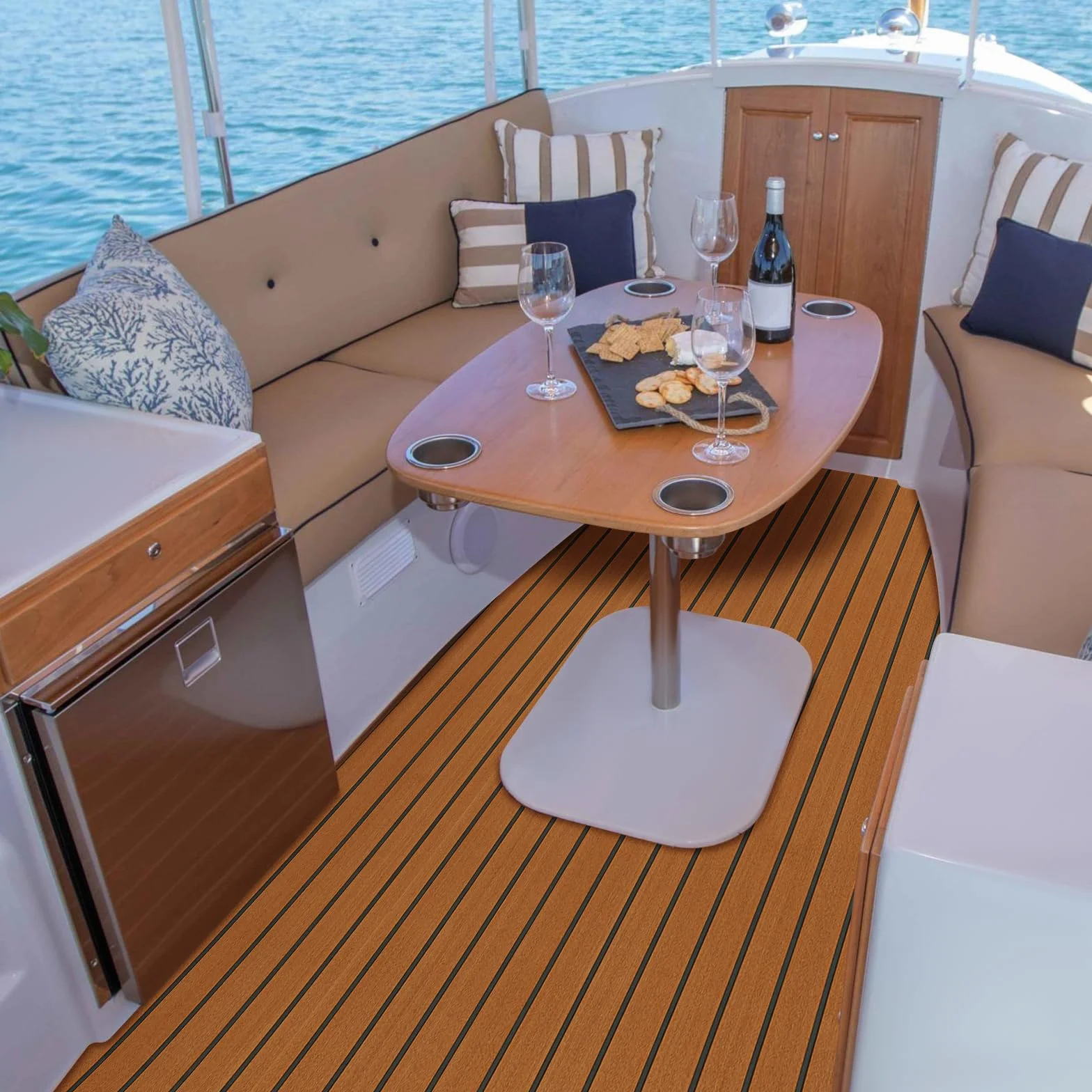 240 x 90 cm Eva Teak Schiuma per pavimento fai da te, autoadesivo, flessibile, flessibile, antiscivolo, in teak, per barche yacht 6 mm