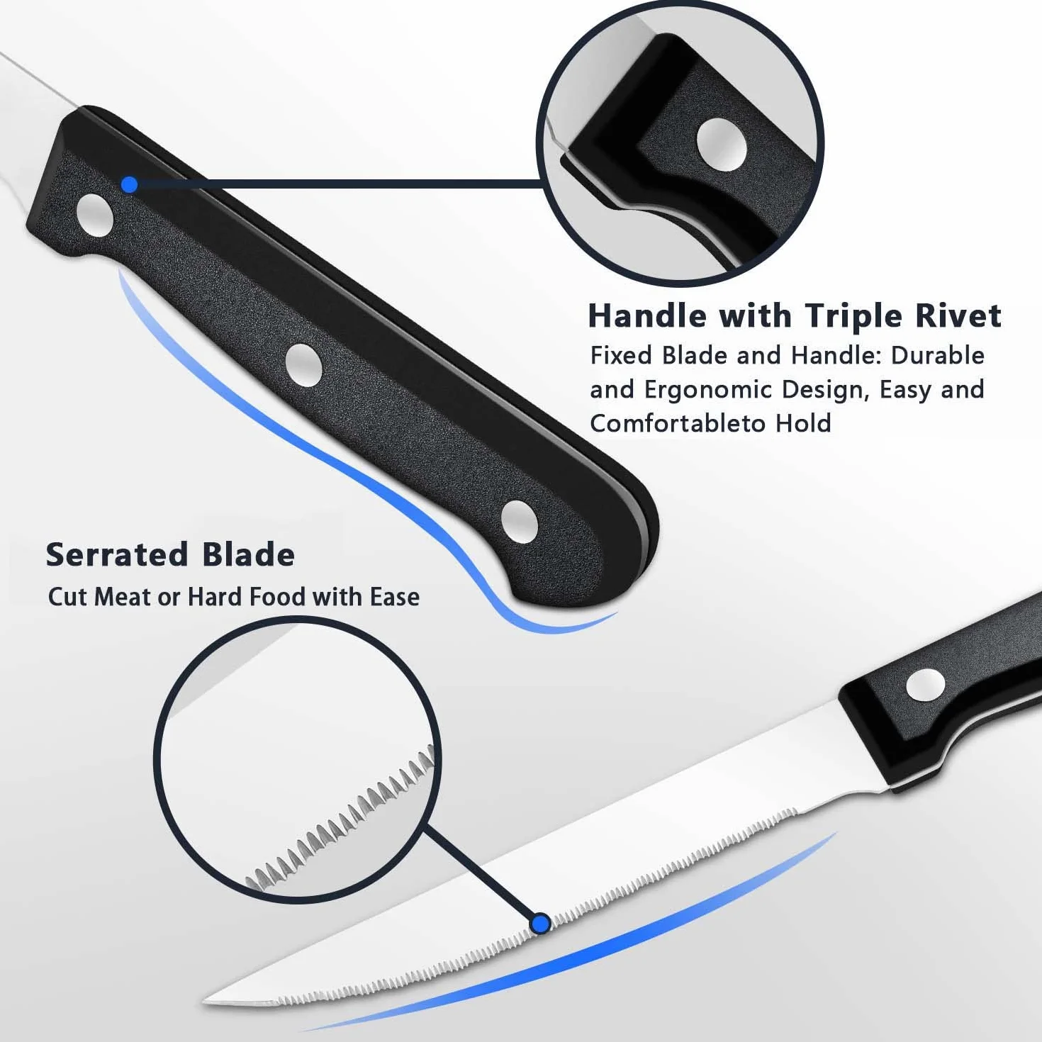 Pleafind set posate da 72 pezzi, acciaio inox 12 persone per uso alimentare, in argento con coltello, cucchiaio, forchetta, coltello da bistecca, lavabili in lavastoviglie