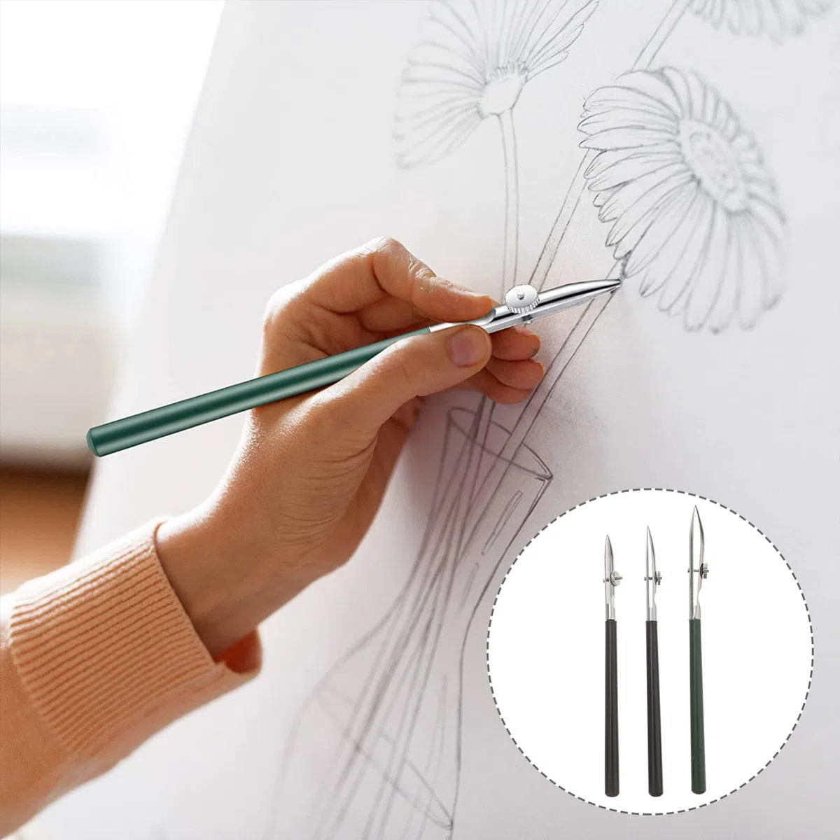 MAGICLULU Tiralinee Disegno Straight Line Penna Dritta Arte Fine - Riga Regolabile Masking Fluid Mascheratura 882760295x