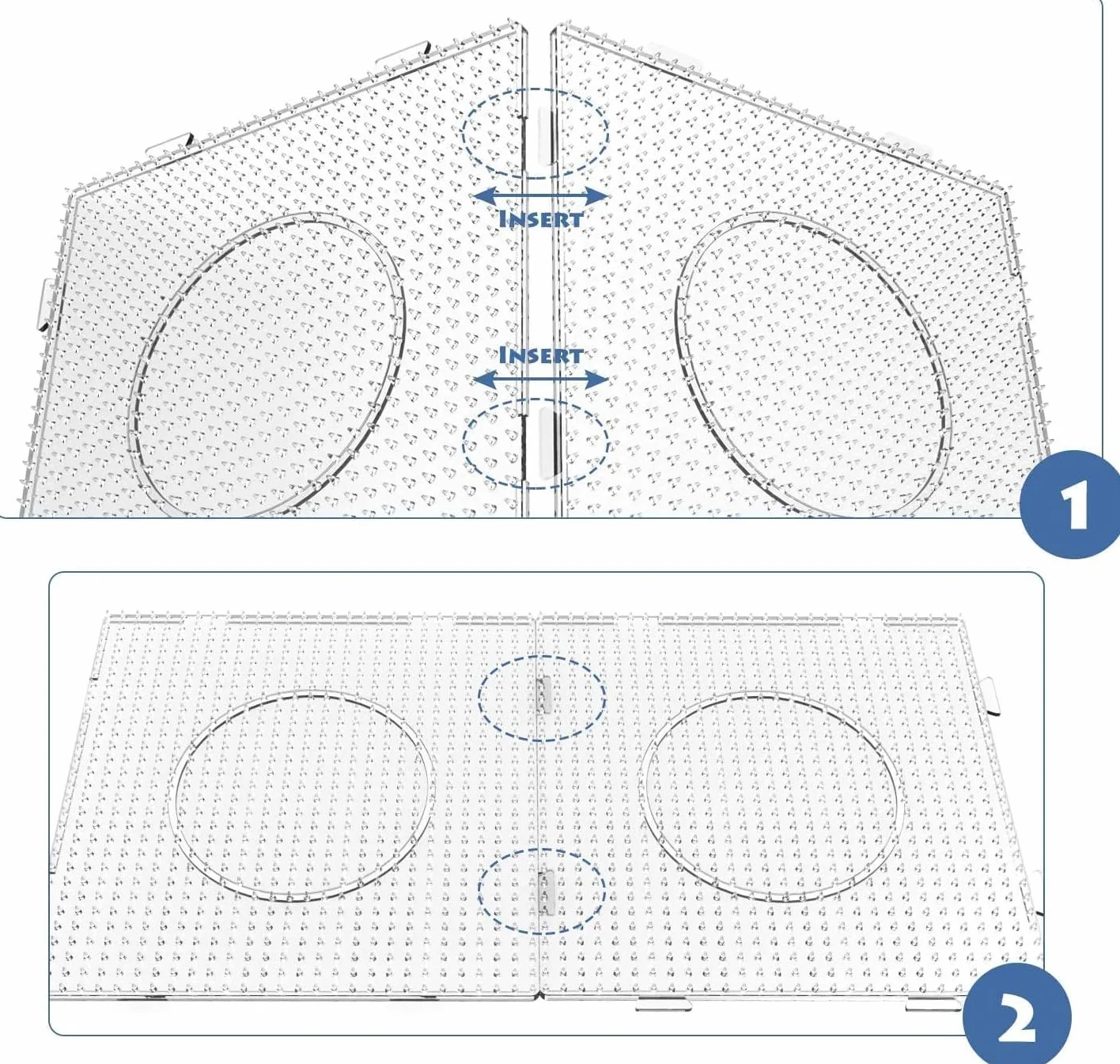 8 Pezzi Base Quadrate per Perline da Stirare Trasparenti, 14,5 x 14,5 cm Base per Perline da Stirare, Pannello Forato Perline con 4 Pinzette 10 Portachiavi con Cordino