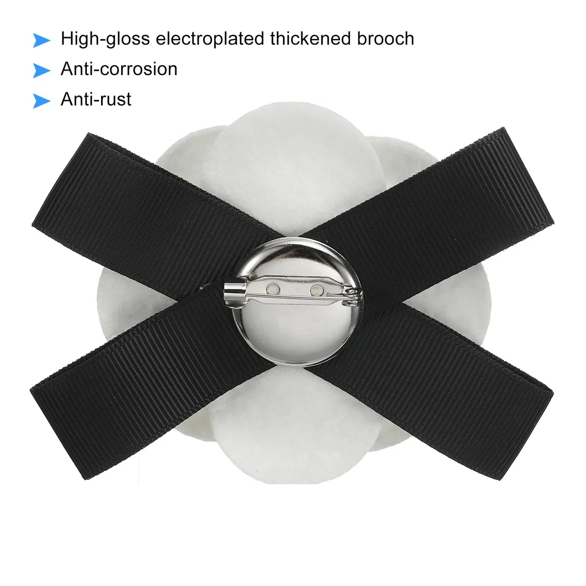 Patikil Spilla di Fiori di Camelia, Eleganti Spille di Fiori in Lana Sintetica con Fiocco Floreale per Cappello, Vestiti, Camicie, Cravatte, Giacca, Beige