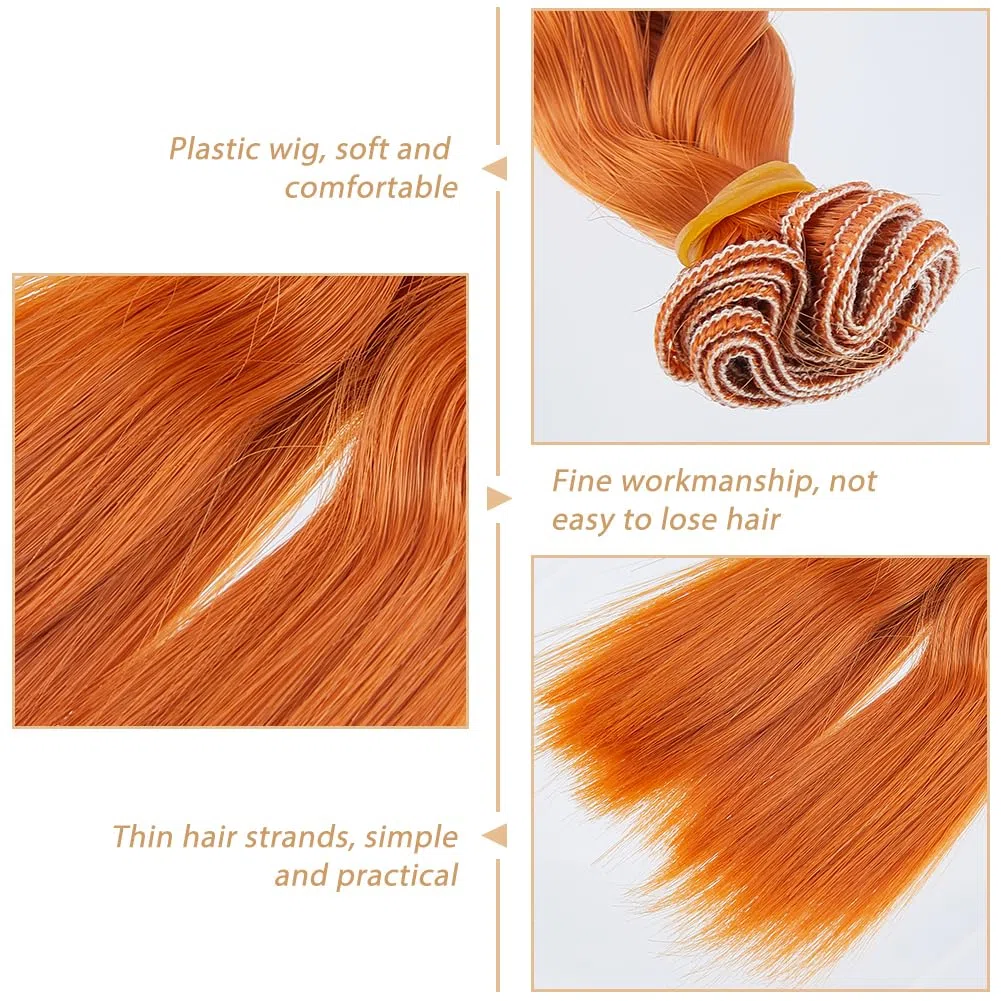 DICOSMETIC 6 pezzi parrucca di bambola 6 colori capelli di bambola 18cm capelli di bambola corti e dritti capelli di bambola di plastica kit di fabbricazione di bambole sostituzione di capelli falsi