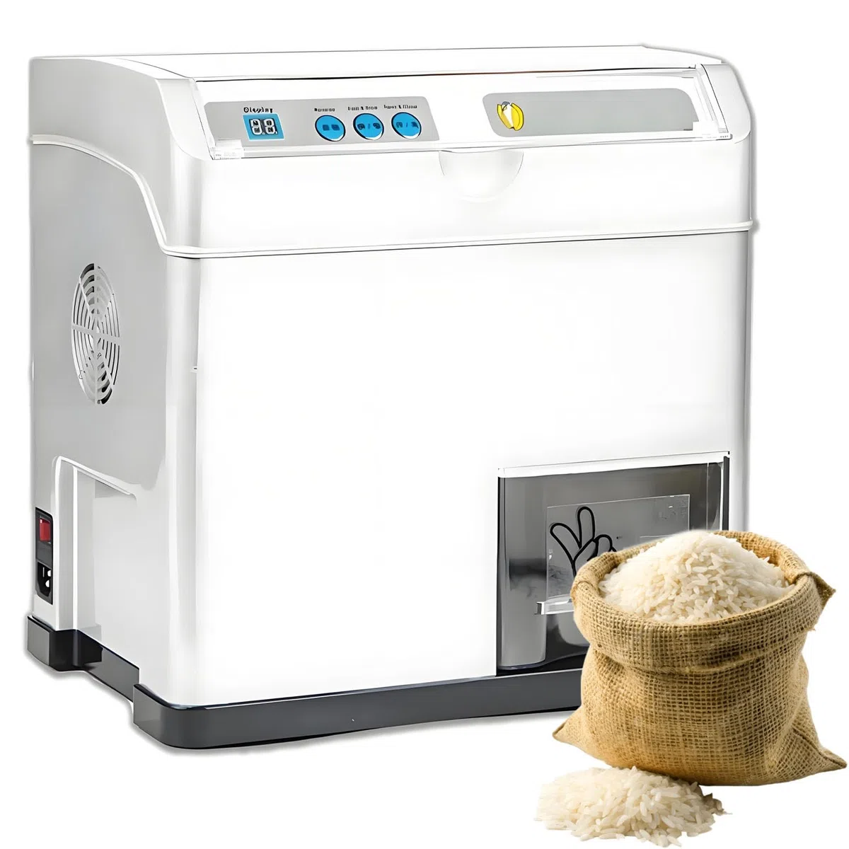 Macchina per la macinazione del riso intelligente per la casa, sbucciatrice automatica per cereali, decorticatrice per riso da 30 kg/h, per riso integrale chiaro, famiglie e piccole aziende agricole