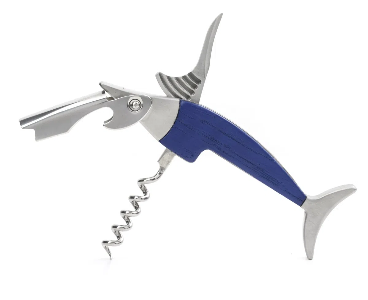 Kikkerland – apribottiglie, in Legno, Blu, 7 x 1,7 x 20,5 cm