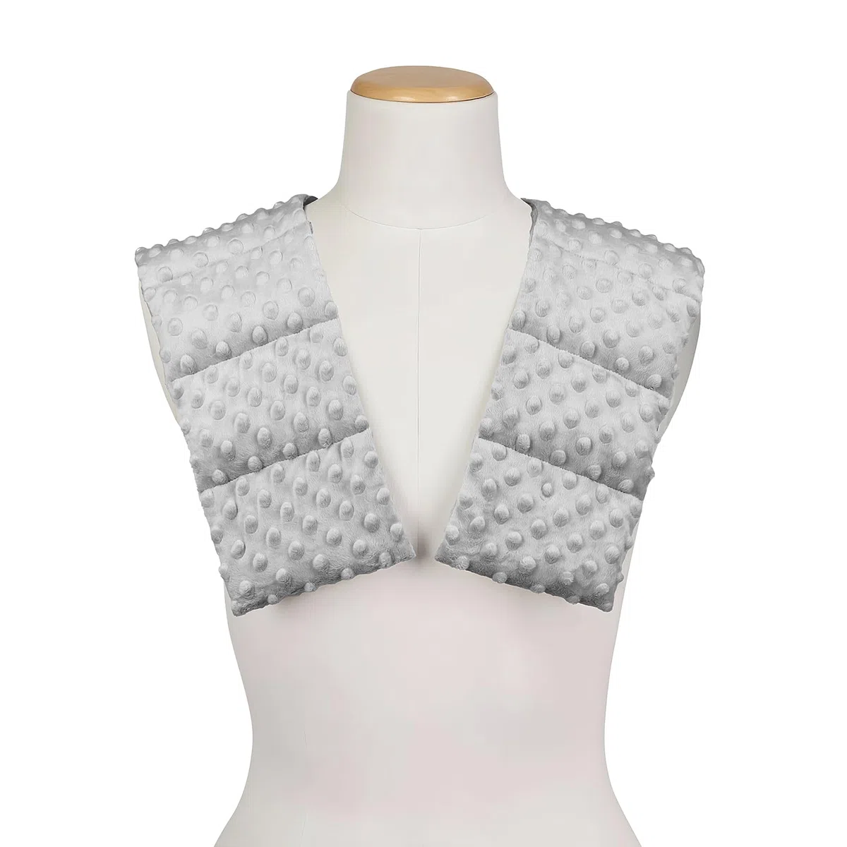 Coperta Ponderata per Spalle e Collo 2 kg - per Bambini e Adulti - Riduzione Dello Stress Autismo ADHD - Minky Argento