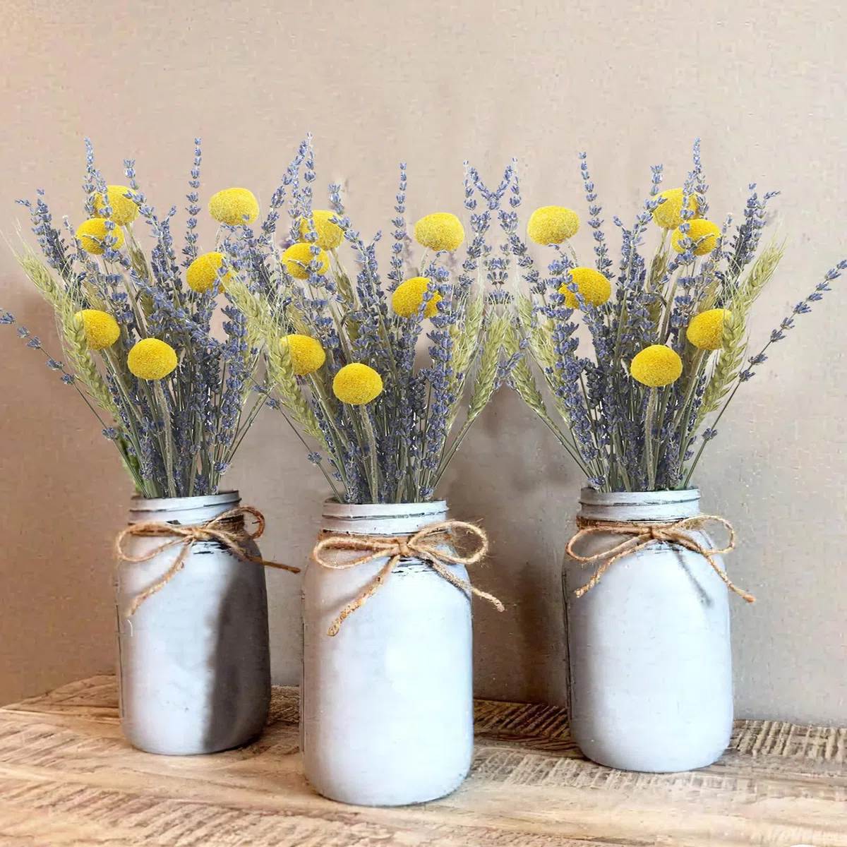 Spighe di Grano Essiccata Fiori Secchi Decorativi per Vaso Naturali Fiori di Lavanda Composizione Fiori Secchi Bouquet per Matrimoni Camino Casa Cucina Chiesa Tavolo Feste Decorazione