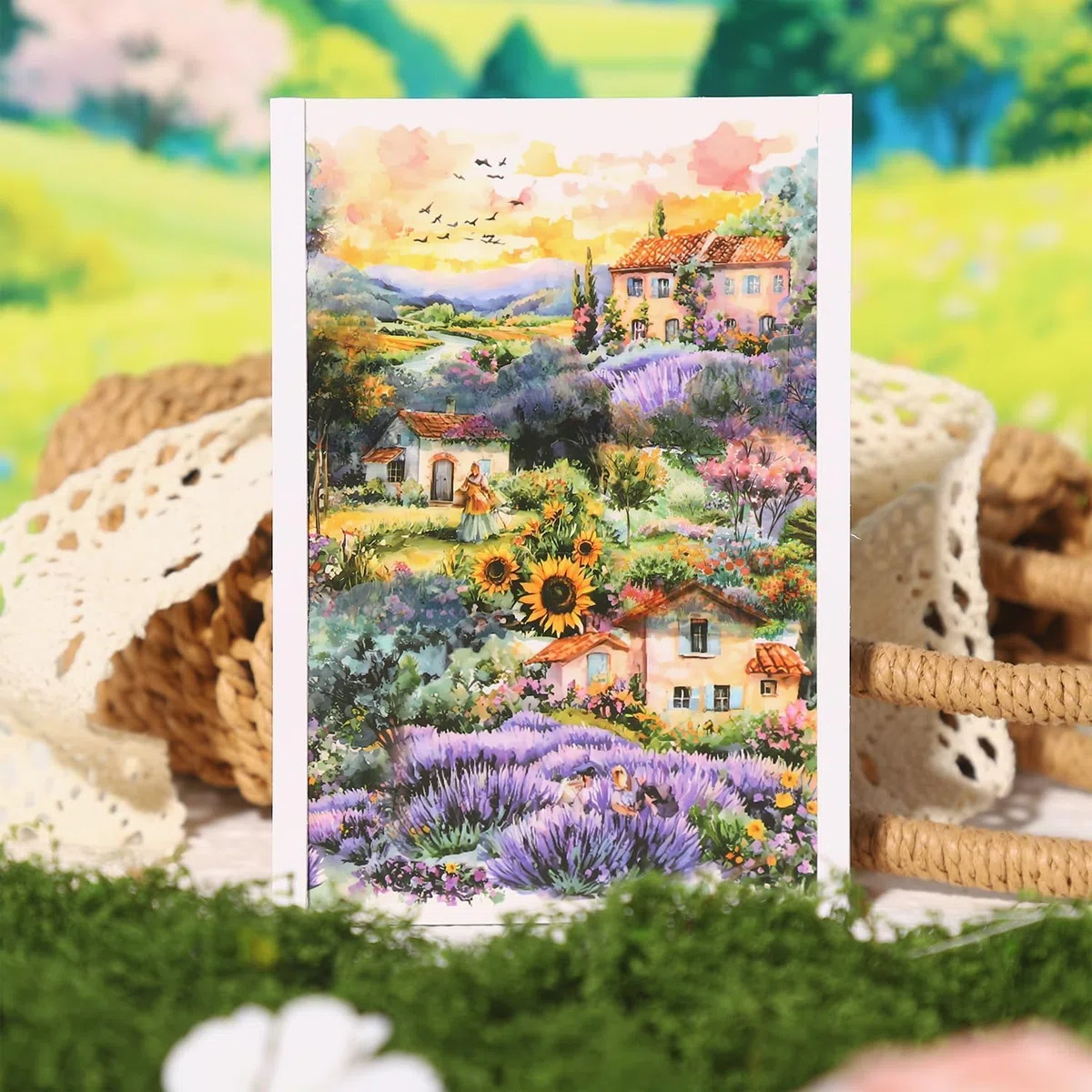 3 Volumi Scrapbook Set di Adesivi,Washi Nastro PET Adesivi,Scrapbook Accessori Set Per la Decorazione Estetica Scrapbooking, Diario (Small Town 1)