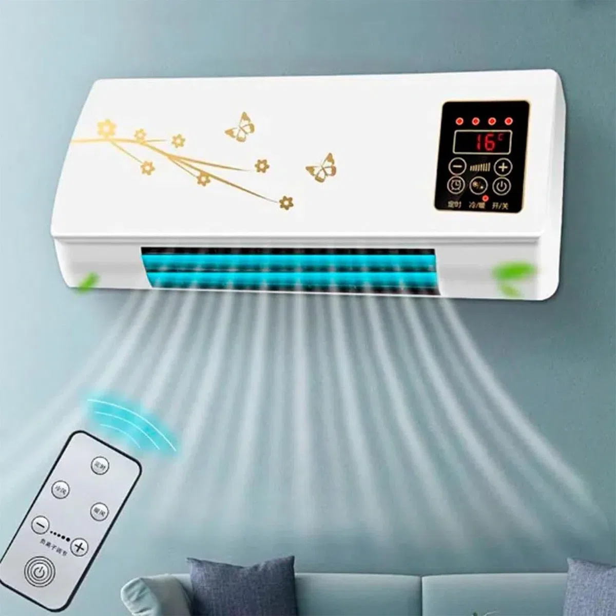 Condizionatore Da Parete, Climatizzatore Con Caldo/freddo E Timer, Termoventilatore A Parete, Raffreddatori D'aria Facilmente Controllabili, Per Camera Letto, Studio