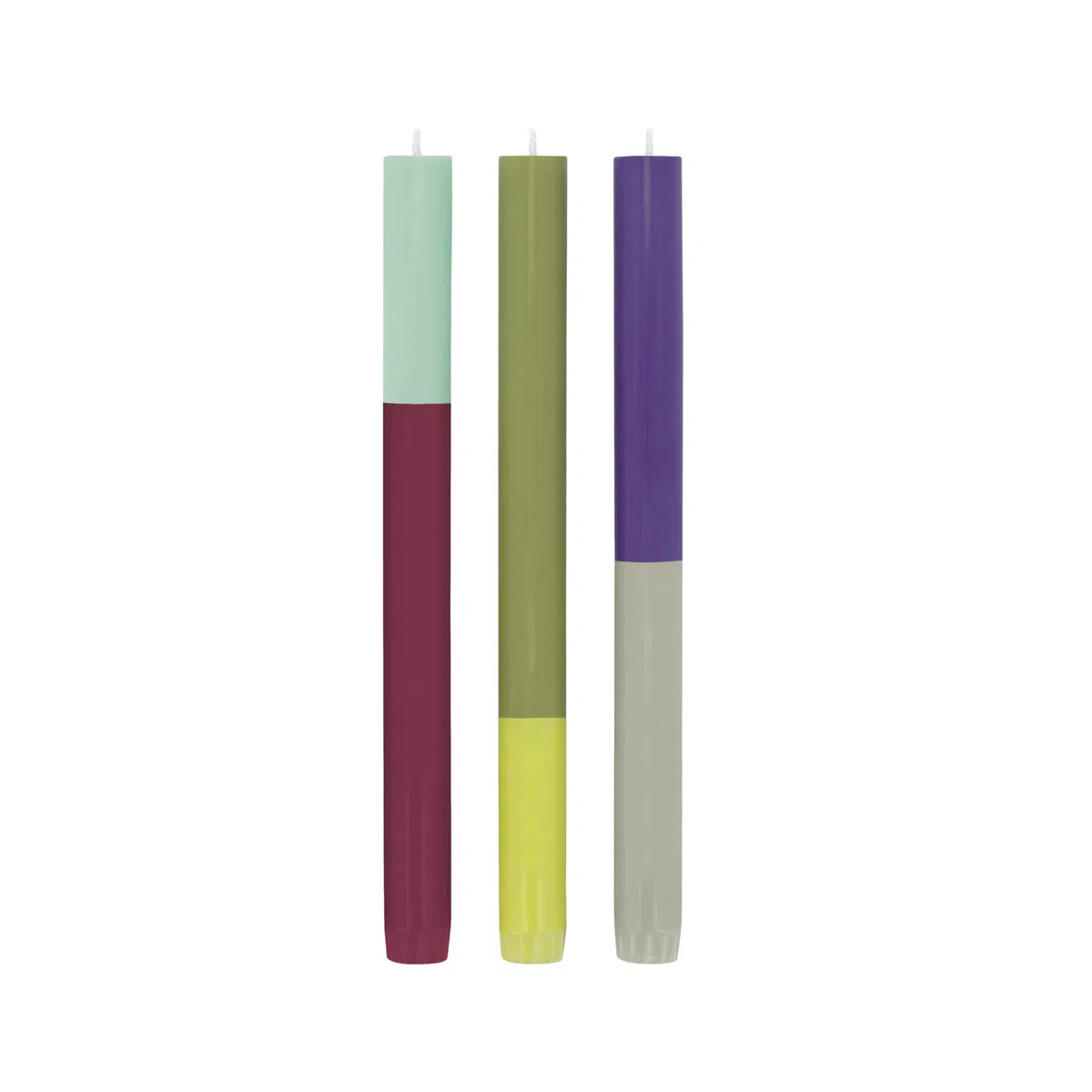 REMEMBER Set di 3 candele "Oslo", altezza 26 cm, in cera vegana stearina