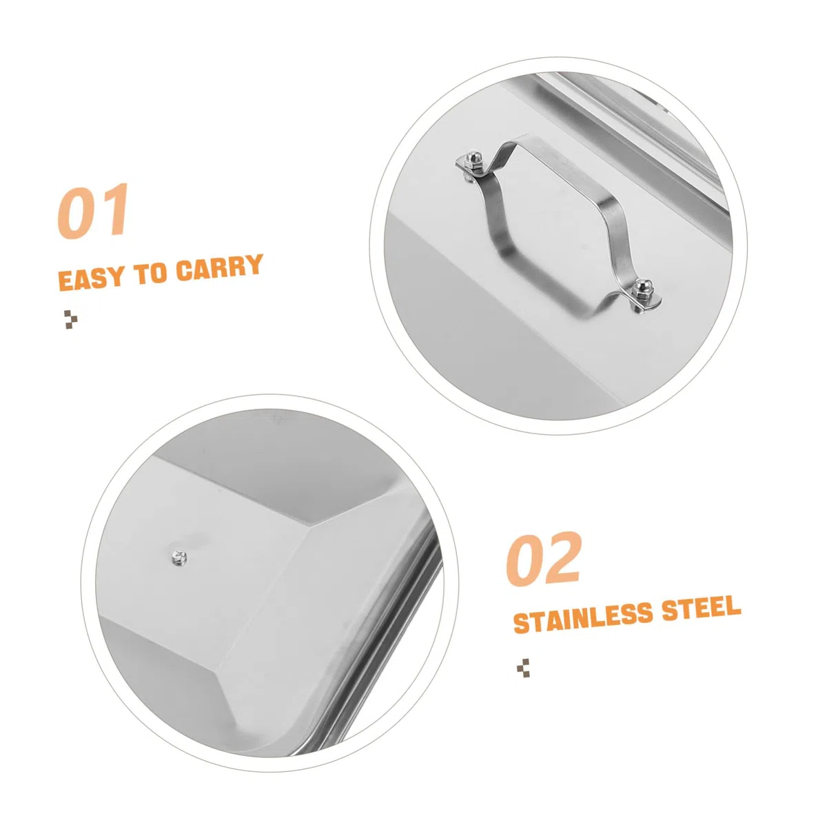 Alipis Coperchio Rettangolare in Acciaio Inox Per Teglia Da Pesce 13.58X9.65X1.97In Con Manico Antischizzo Ideale Per Barbecue All'Aperto Picnic E Riunioni Familiari