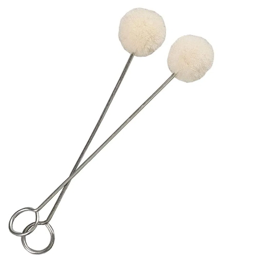 25 pennelli in lana Daubers con applicatore in pelle con manico in metallo per progetti fai da te, colorante in pelle, lucidante per lustrascarpe