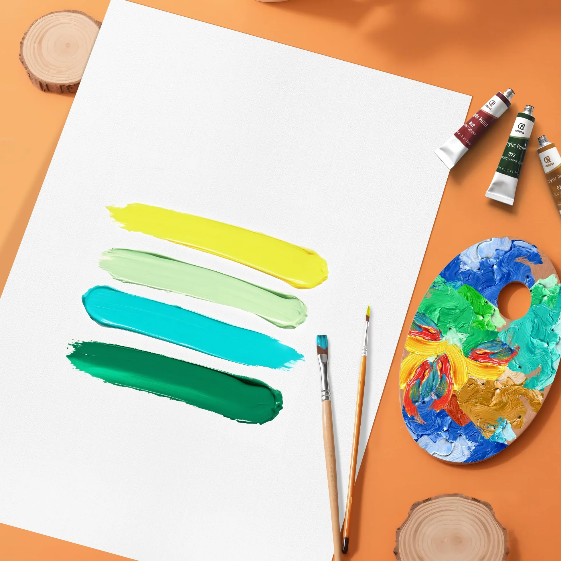 ESENG Carta su tela A2, 600 g/m2, 30 fogli, carta da colorare con struttura in tela, qualità artistica, adatta per pittura a olio, colori acrilici e pastelli ad olio