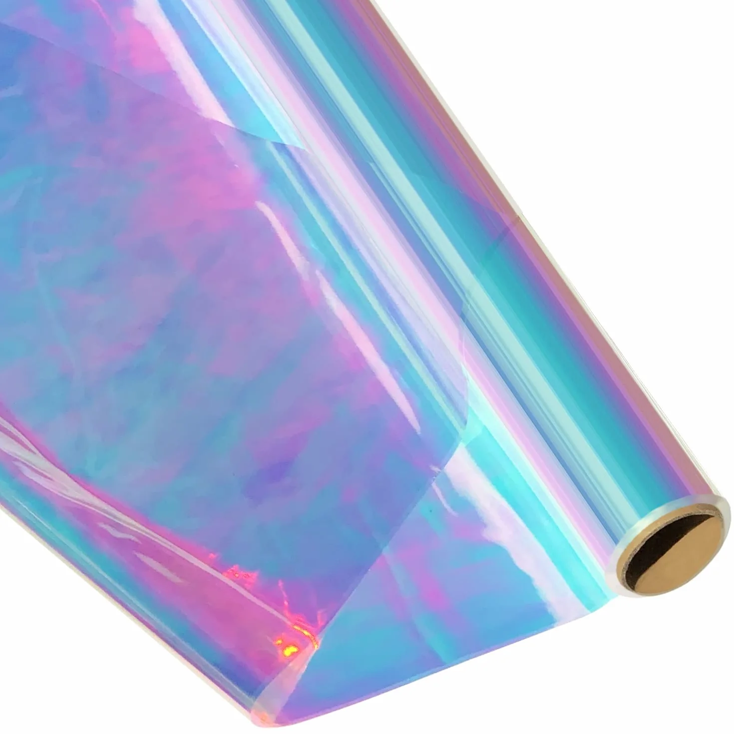 Rotolo di Pellicola Iridescente in Cellophane Trasparente, 86 cm x 15 m, per Confezioni Regalo, Arcobaleno, Imballaggio per Matrimoni