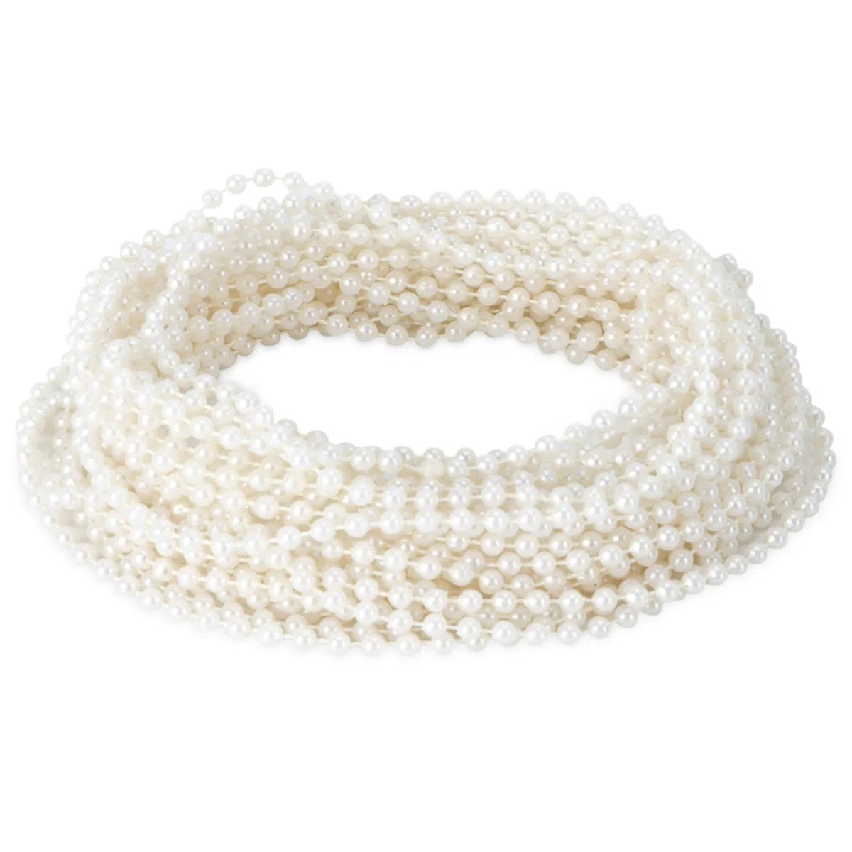 Perle artificiali, fili di perle da 10 m per decorare, ghirlanda di perle finte bianche, rocchetto di filo, decorazione per festa di nozze, decorazioni per albero di Natale (4mm beige)