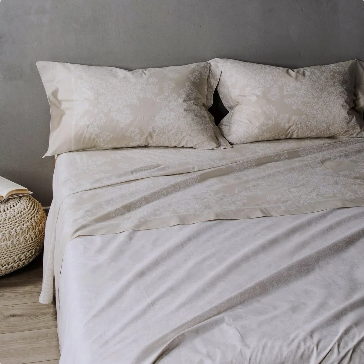 Caleffi - Completo Letto Matrimoniale con Lenzuola Matrimoniali Cotone 100% 240x280, Lenzuolo con Angoli Matrimoniale Coprimaterasso Sotto 180x200 per Materasso Alto 25cm, 2 Federe Cuscino Letto 50x80