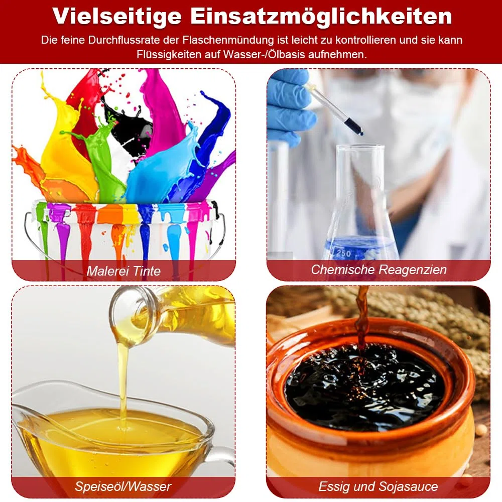 12 bottiglie in plastica, spremiagrumi, con tappi, dosatore, bottiglia con imbuto per spezie, ketchup, senape, mayo, olio d'oliva (10 pezzi da 100 ml, 2 pezzi da 20 ml)