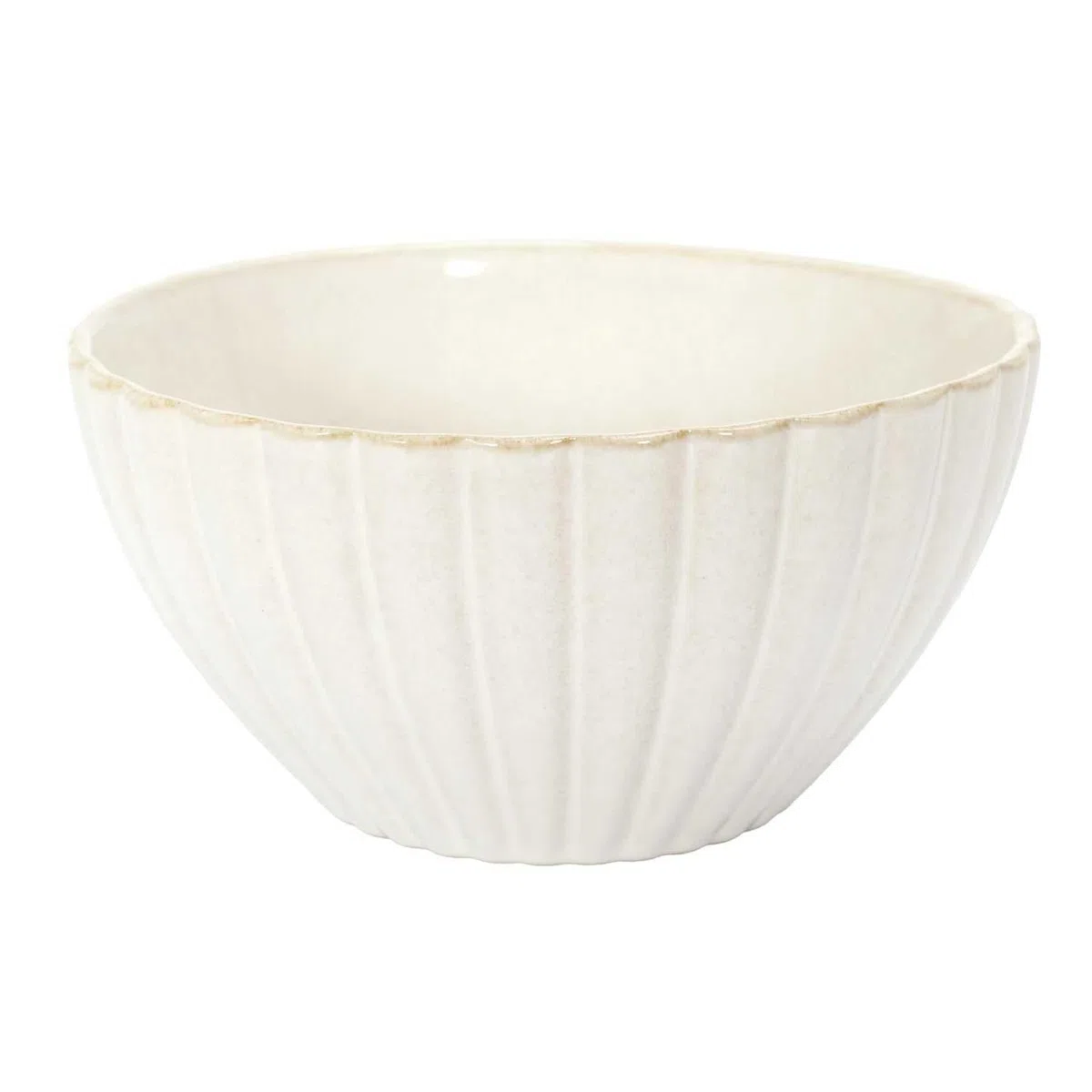 Home Deco Factory, KA0411, Elegante insalatiera in Ceramica, Ideale per insalate e Frutta, Design Raffinato e Colore Beige, Facile da Pulire, Diametro 18,5 cm, Beige