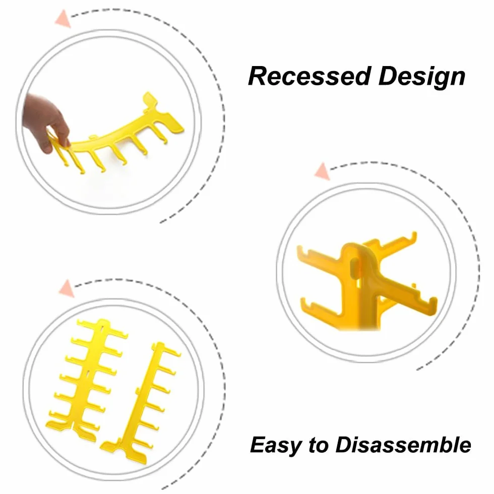 Guidre 2 Pezzi Supporto Per Occhiali da Sole, Espositore Occhiali 5 Strati, Supporto per Occhiali Multipli, Applicazione per la Conservazione di Occhiali da Sole, Specchio Piano (Trasparente)
