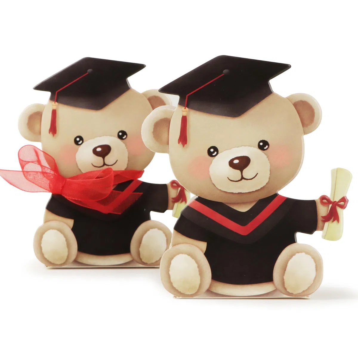 50pz Bomboniere Laurea Portaconfetti Scatoline Rosso Portaconfetti Forma Orsetta Laurea Nastro Scatole Carta Regalo Decorazione Laurea Confetti
