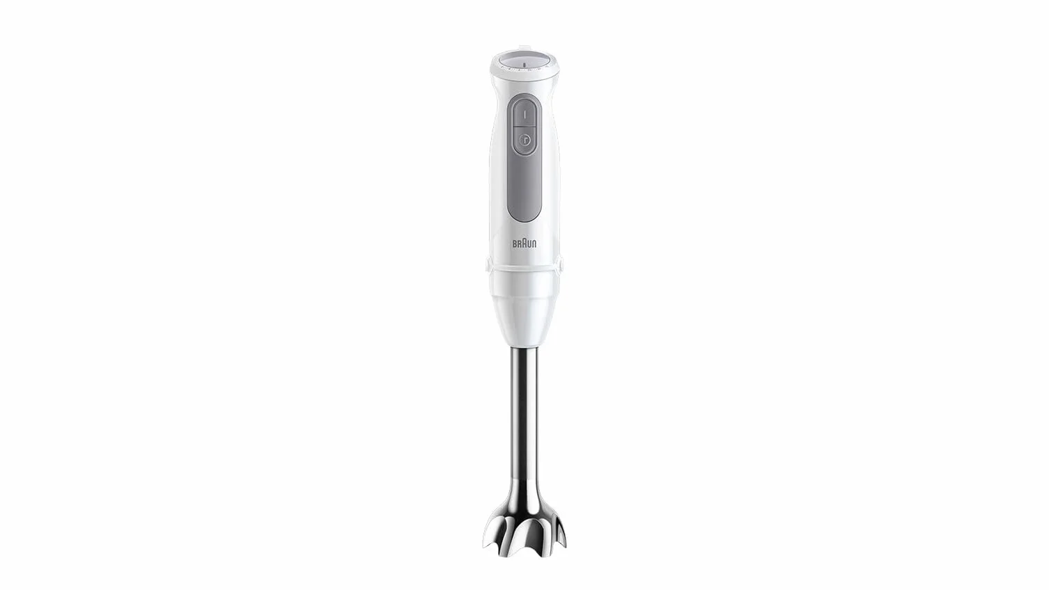 Braun MultiQuick 5 MQ50.501M, Minipimer con Tecnologia PowerBell Plus, 21 Velocità+Turbo, Sistema EasyClick Plus, Asta in Acciaio Inox, Doppia Frusta e Bicchiere 600ml Graduato, 1000W, Bianco