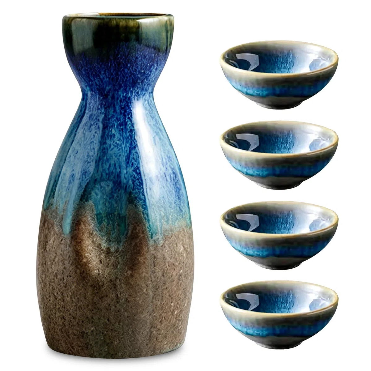 Set Di Sake Giapponese,Set di Tazze da Sake,Set sake,Set da sake giapponese in ceramica,Per Ristoranti Casa Da Tè E Regali Di Festa set per liquori in porcellana, set di in ceramica giapponese