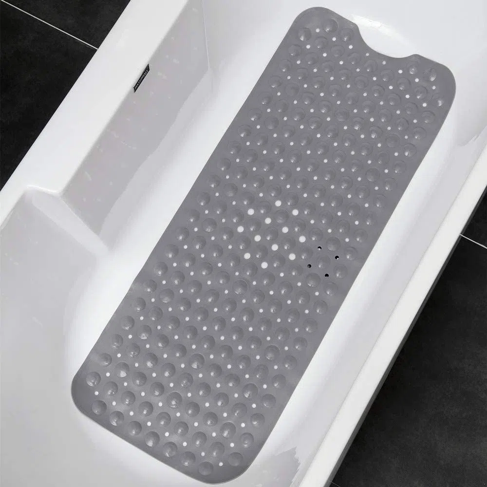 Tappetino Antiscivolo,Extra Lunghi per Tappetino da Bagno per Doccia, Tappetino per Vasca da Bagno Antiscivolo con 200 Ventose, Antibatterico, Drenaggio, Macchina Lavabile,100 x 40 cm