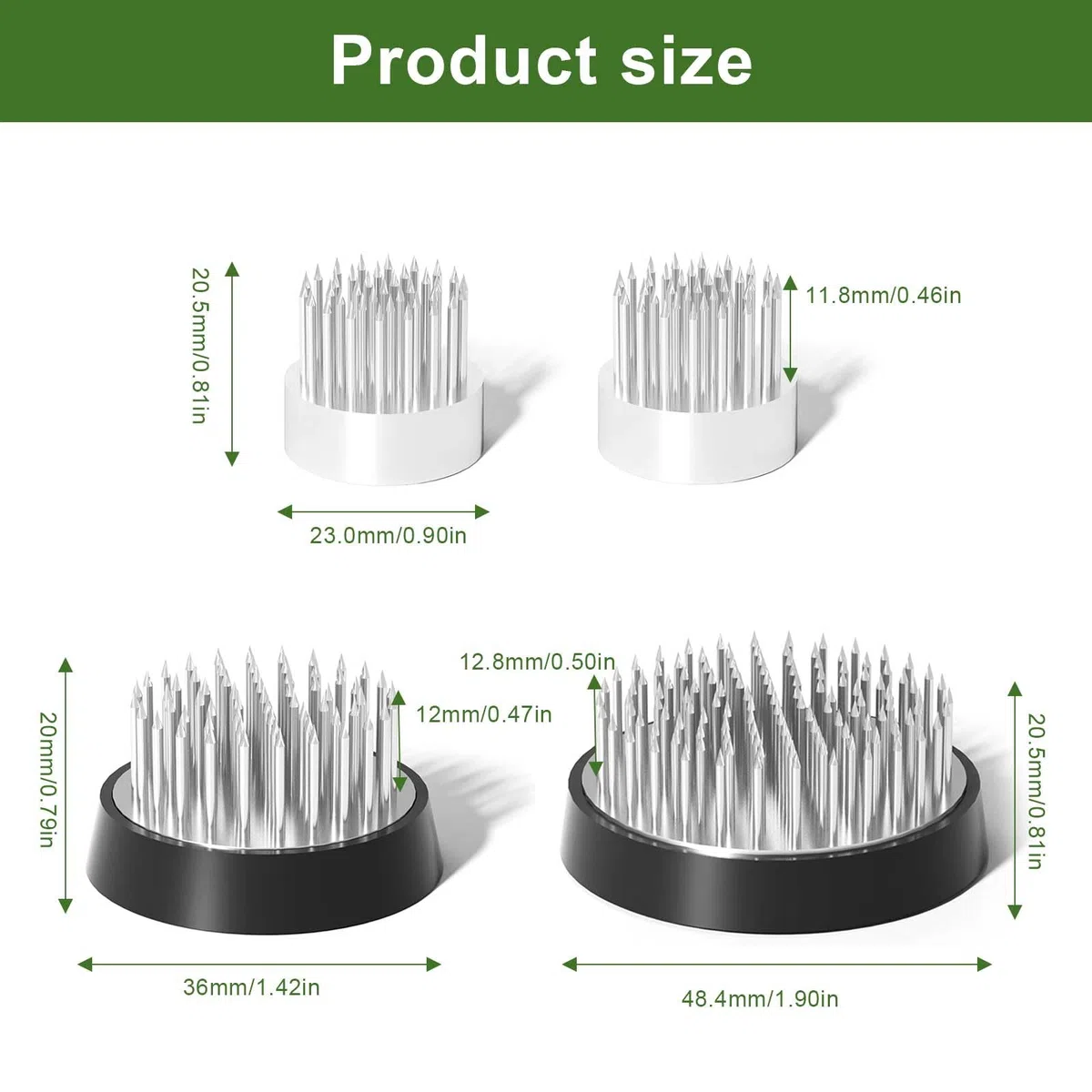 4 Pezzi Argento Fiori Flower Holder, 3 Misure D23*2+D34+D46 Flower Disposizione Pin, Round Acciaio Inossidabile Disposizione dei Fiori Pin, per Composizioni Floreali per Casa, Giardino, Hotel