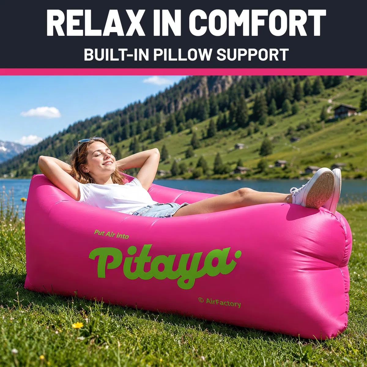 Divano Gonfiabile, Lettino Gonfiabile, Fauteuil de Plage Gonflable, Canapé Gonflable Portable, Sdraio Gonfiabile, Divano Gonfiabile Campeggio Pieghevole, per Spiaggia, Viaggi, Campeggio (B)