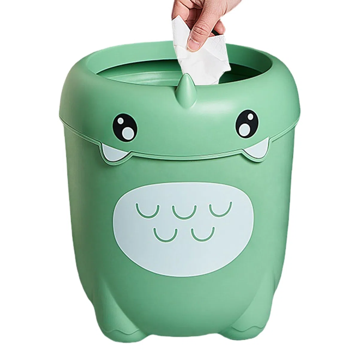 Generico Cestino Per Bambini – Bidonë Plastica Grande Capacità Senza Coperchio | Design Creativo Dinosauro | Porta Rifiuti Camera Bambini | Organizer Versatile Cucina Soggiorno Camera Letto