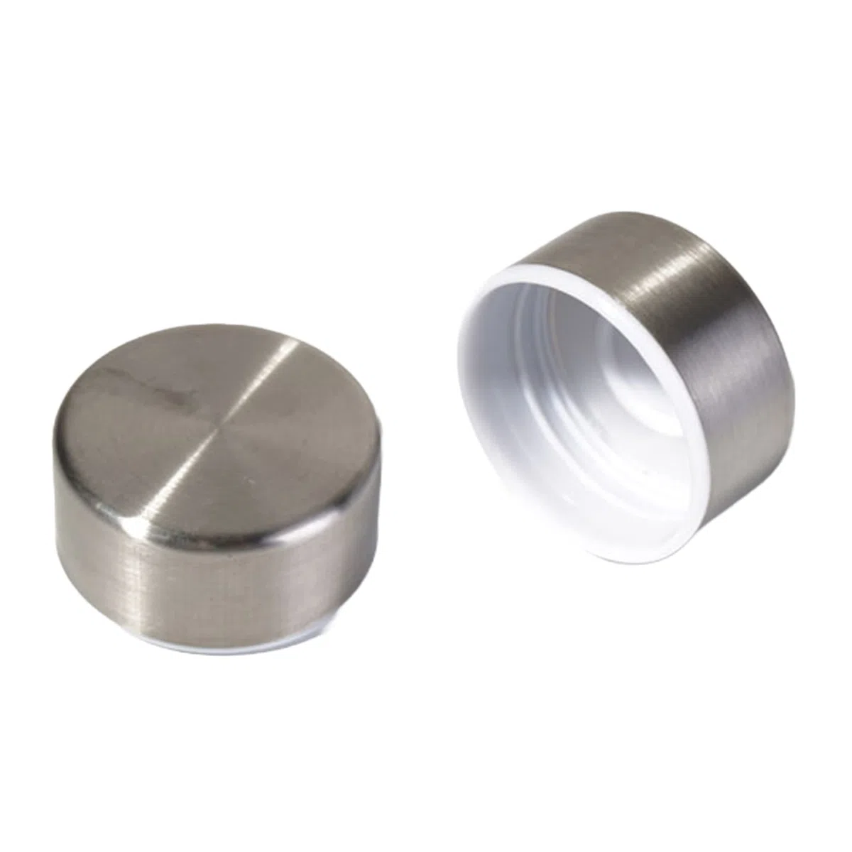 Tappo a Vite in Acciaio EOS per Bottiglie di Vetro, filettatura in plastica; Lavabili e riutilizzabili. Specifici per le Bottiglie Modello "Eos", imboccatura 35mm. Pack da 6 Pezzi