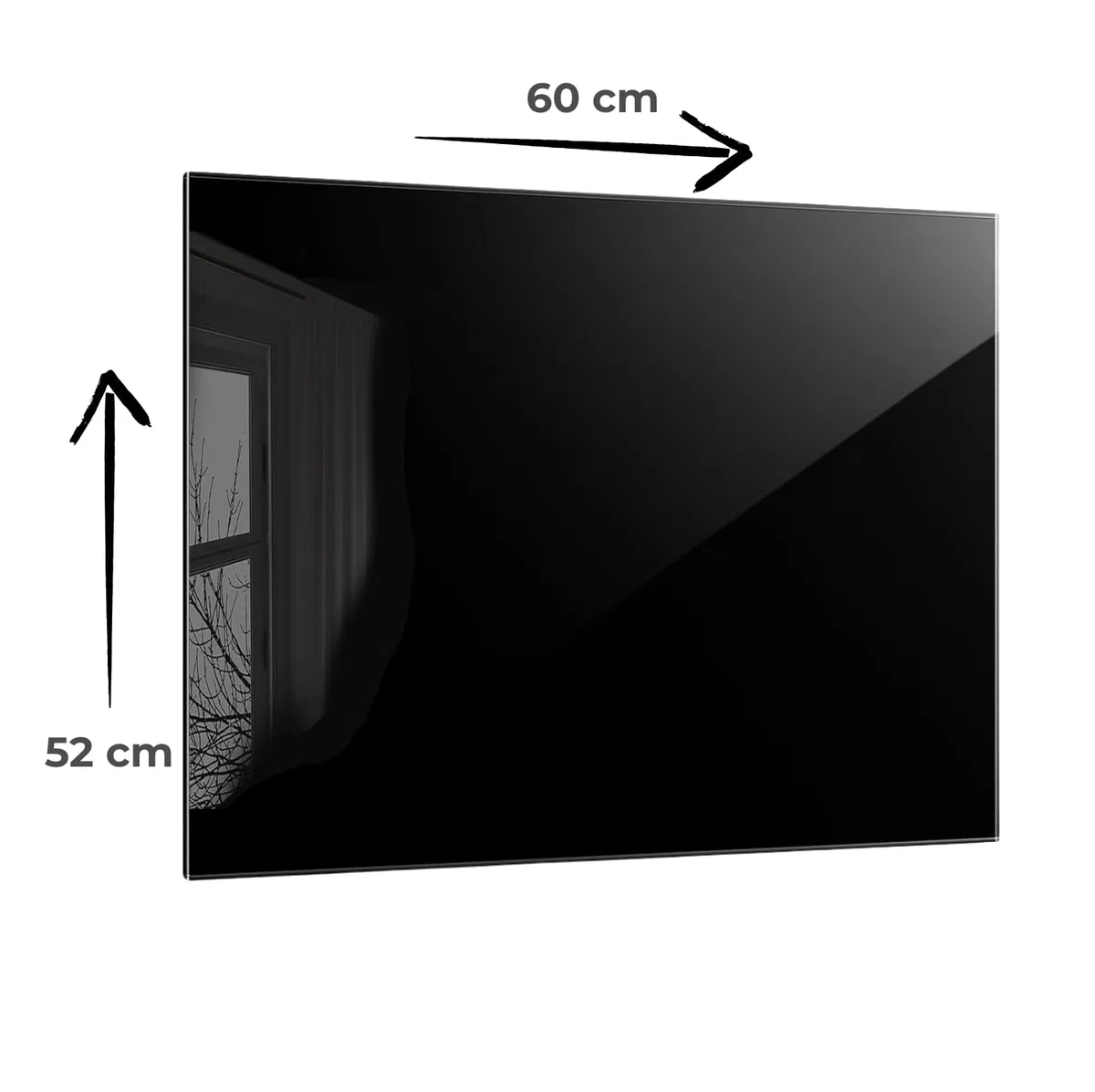 TMK Copri Piano Induzione 60 x 52 cm - Protezione Induzione Piano Cottura - Coprifornello - Vetro Temperato 4mm - Tagliere, Paraschizzi e Antiscivolo