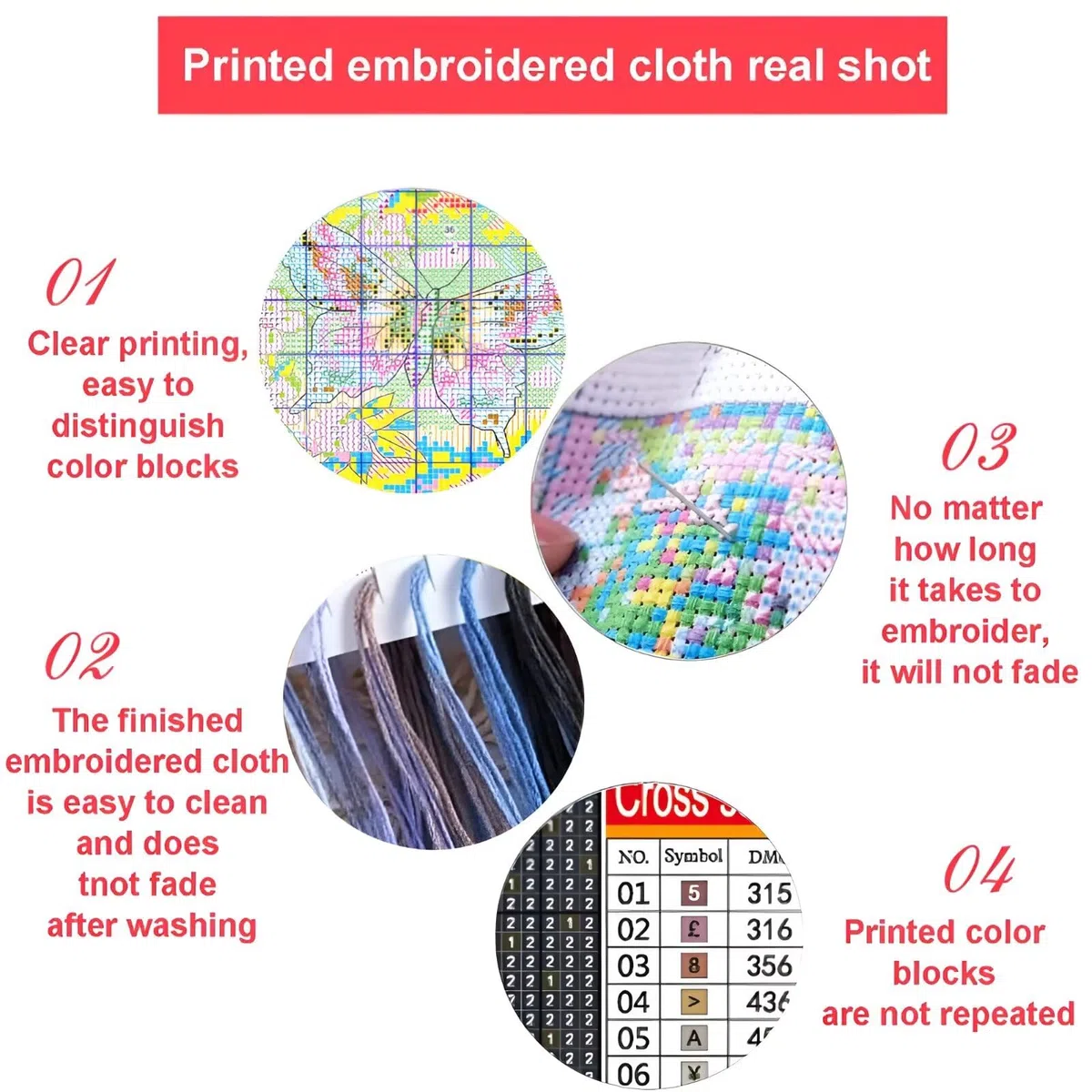 Xinpinzhou Kit Punto Croce Prestampato da Ricamare Completo, 11CT, 40x40 cm | Schemi Facili per Principianti, Set Ricamo Completato ha Aspetto Raffinato per Decorazioni Parete o Regalo Mamma