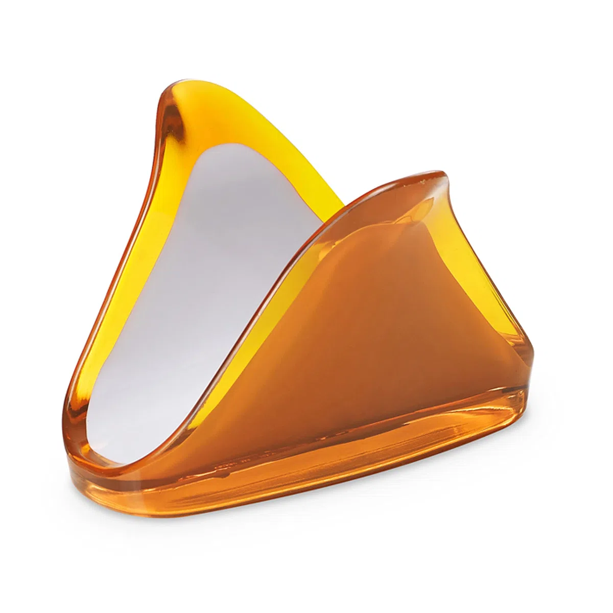 Omada Design Portatovaglioli da Tavola, Portasalviette in Acrilico, Made in Italy, Linea Square, Giallo