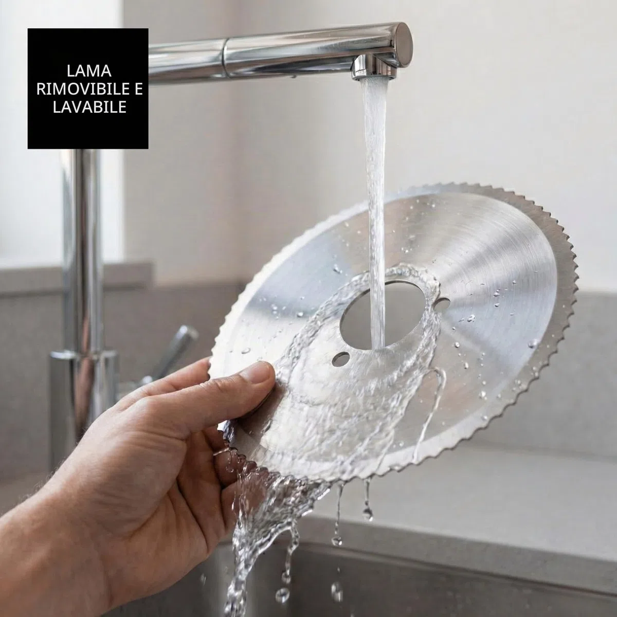 Taurus - affettatrice pieghevole Cutmaster Compact 100 W | lama acciaio inox 17 cm | spessore 1-15 mm | pulsante sicurezza | design compatto | per tutti i tipi di alimenti