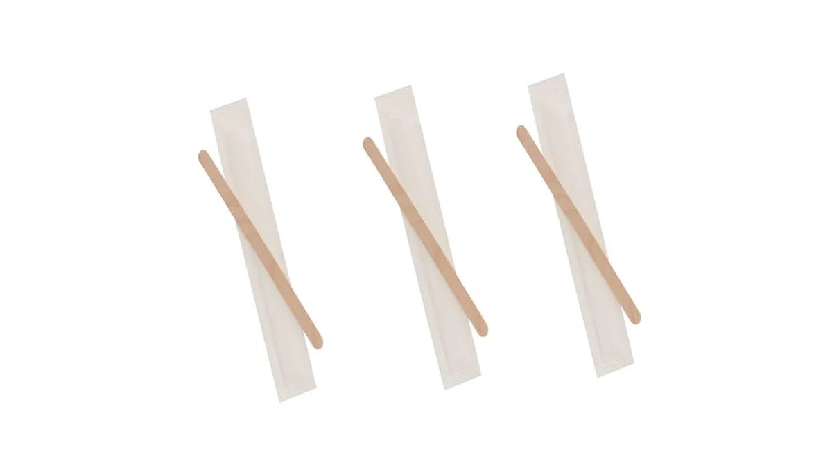 1000 Palette legno da caffe confezionate, bastoncini IMBUSTATI SINGOLARMENTE per bevande, Paletta imbustata formato 9 cm / 11 cm / 14 cm (140mm (14cm))