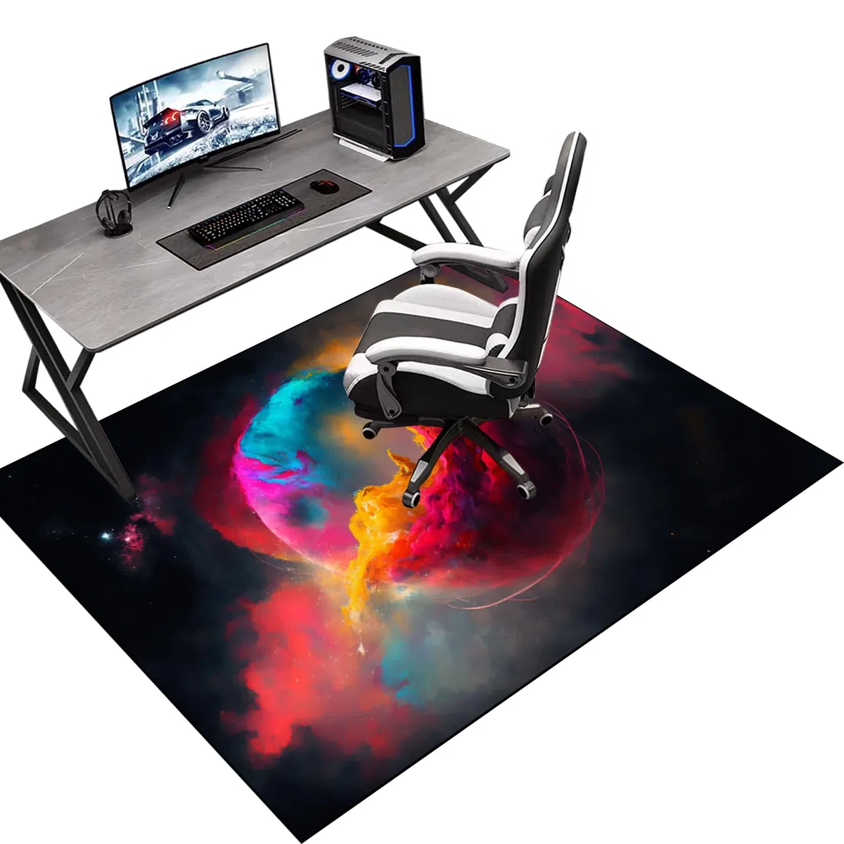 180 x 230 cm Tappeto per Sedia Ufficio Gaming Tappetino per Sedia da Ufficio Tappetino per Pavimenti Duri Antiscivolo Tappetino di Protezione Sedia Protettiva Multiuso per la Casa Tappetino Parquet
