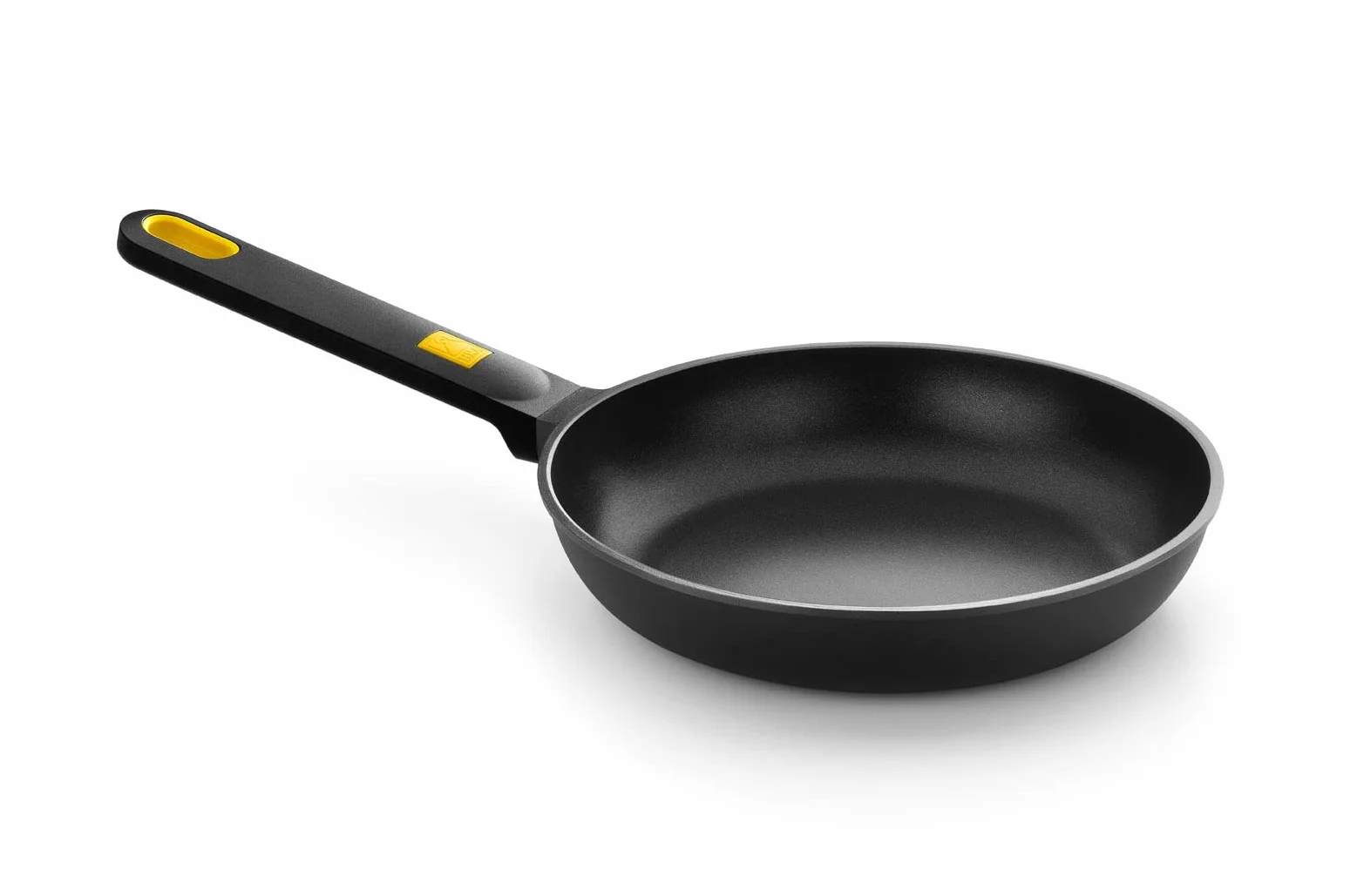BRA Daily Pro | Padella 18 cm, nero e giallo, alluminio fuso, Full Induction, antiaderente a tre strati, Adatta a tutti i tipi di piani cottura