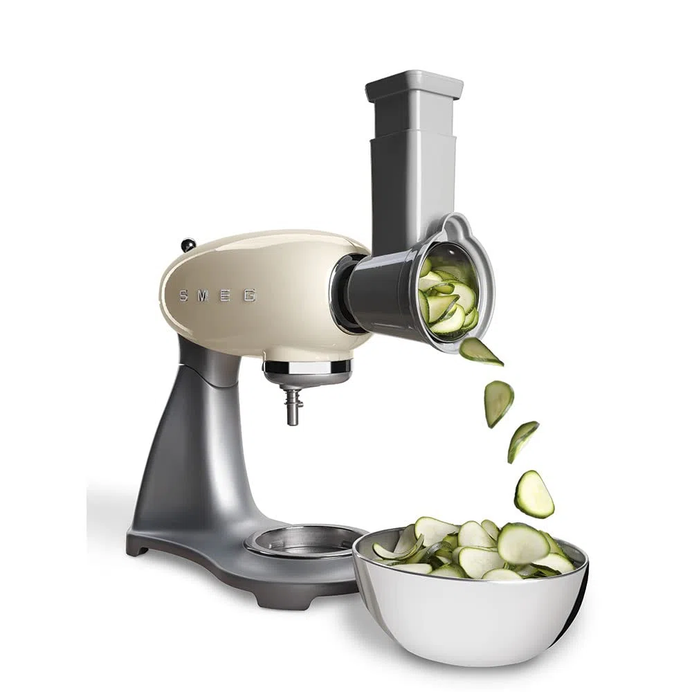 Smeg, Tritaverdure SMSG01 per Impastatrice, 4 Cilindri in Acciaio Inox, Sistema di Blocco/Sblocco, Presa di Sicurezza, Compatibile con Impastatrice Planetaria Smeg SMF01/02/03/13, 0.980 kg