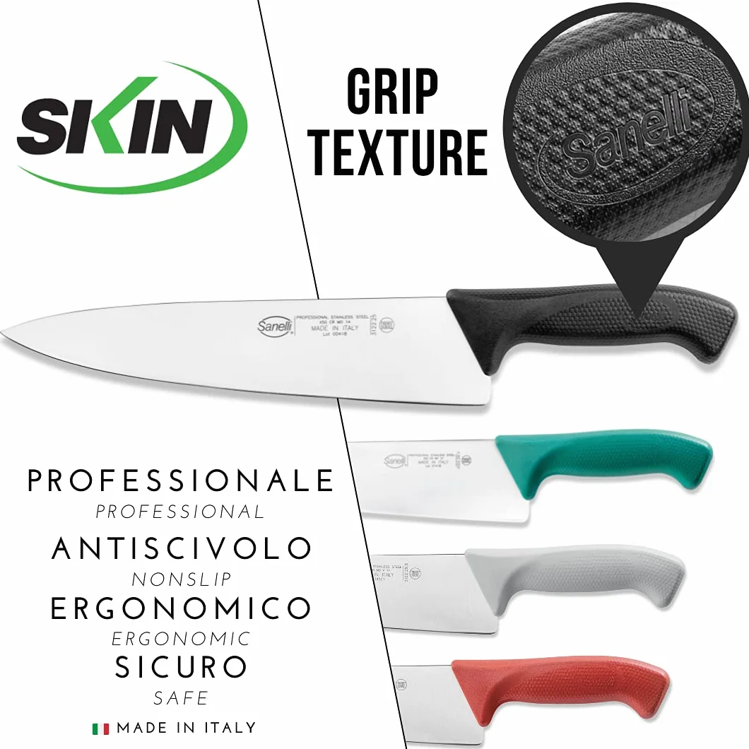Coltello Disosso curvo stretto Macellaio cm.13 Linea Skin