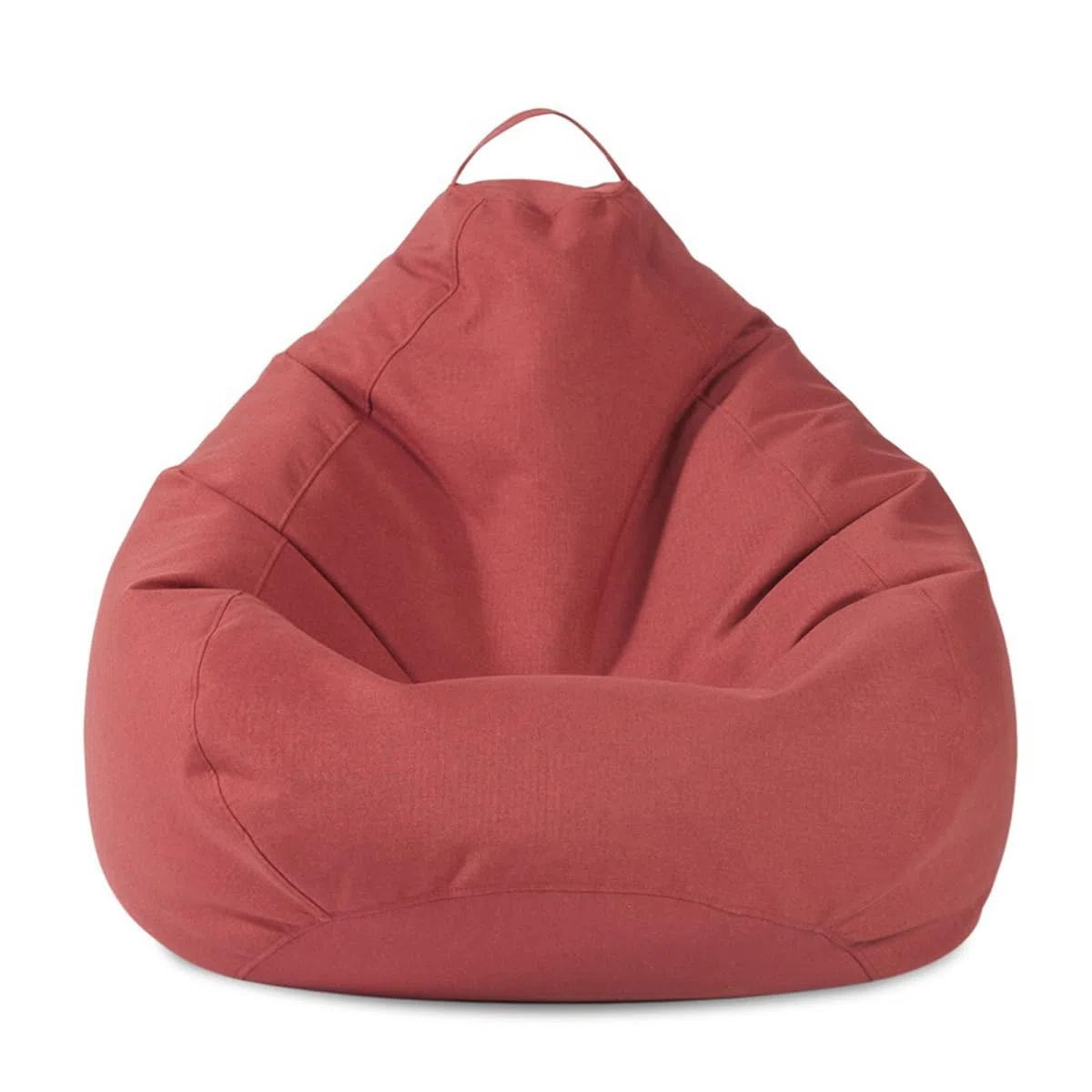 FANSU Copertura per Poltrona Sacco Cotone Lino, Tinta Unita Puff Poltrona Senza Riempimento, Poltrona a Sacco Pigro Poltrona Pouf Poltrona per Adulti, Bambini (XL,Rosso)