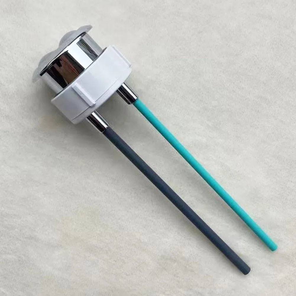 Pulsante di scarico doppio per WC Geberit, asta regolabile in argento (38 mm)