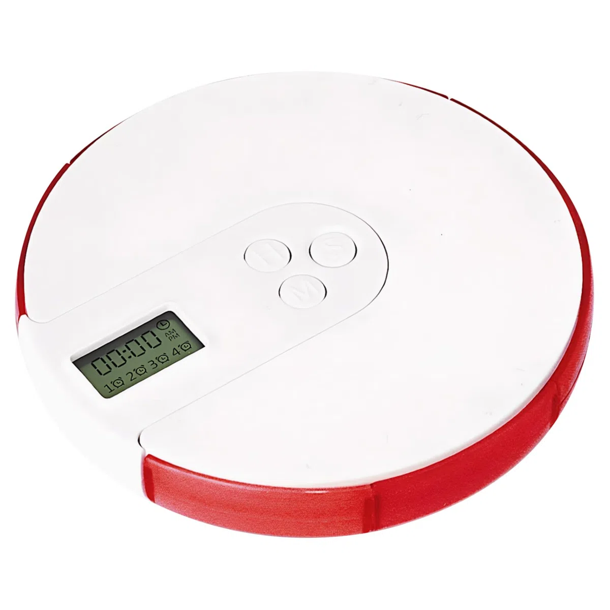 Dispenser automatico di pillole per 7 giorni con allarme – Scatola portatile per medicinali da viaggio con ampio display digitale per farmaci vitaminici, rosso